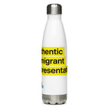 Authentic Immigrant Representation Stainless Steel Water Bottle