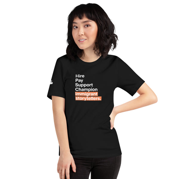 Champion Immigrant Storytellers Black T-shirt