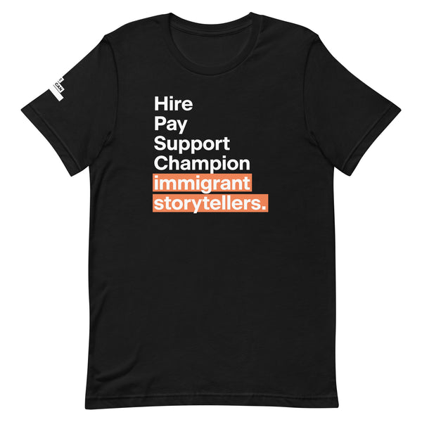 Champion Immigrant Storytellers Black T-shirt